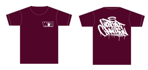 Maroon Graffiti T-Shirt